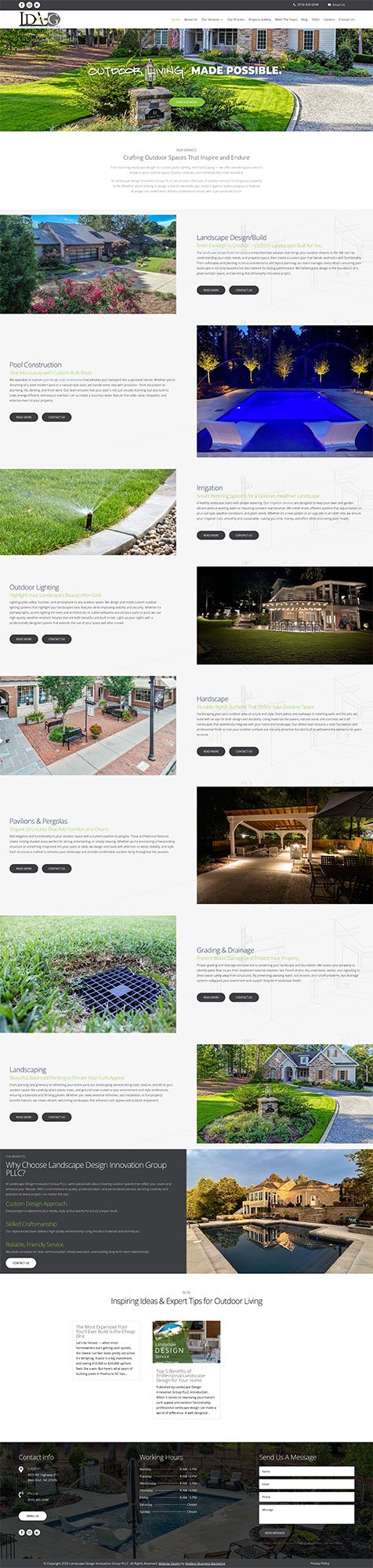 LDIG website after redesign