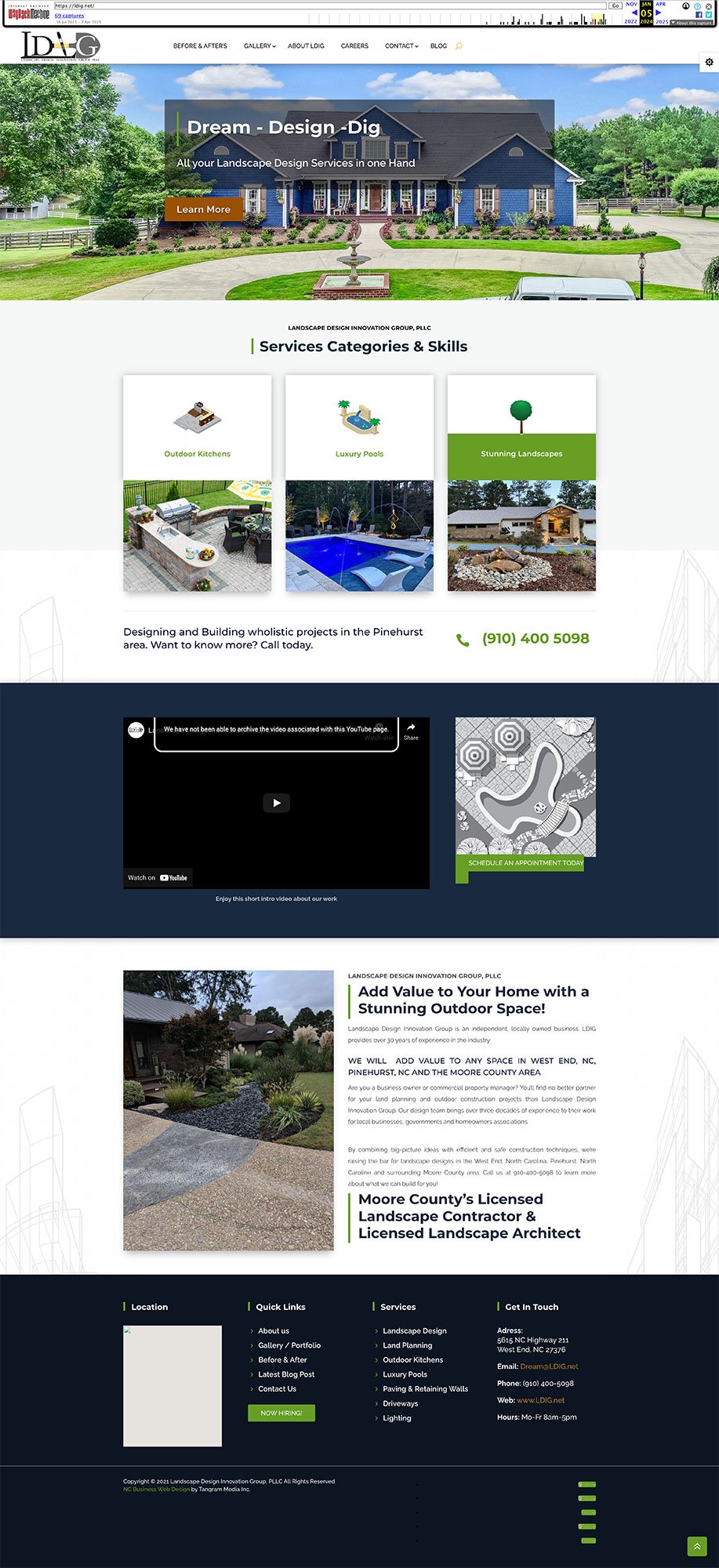 LDIG website before redesign